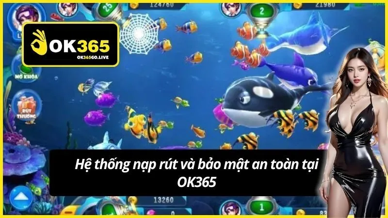 Hệ thống nạp rút và bảo mật an toàn tại OK365